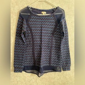 Maison Jules women's extra small blue striped top